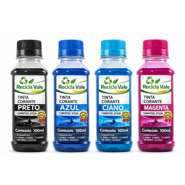 Tinta Compatível Epson 100ml Magenta Universal Refil 100ml